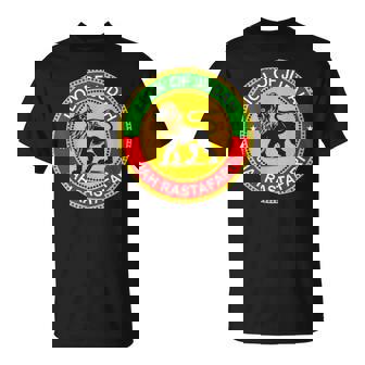 Rasta Reggae Lion Of Judah Headphones Jamaican Reggae Music T-Shirt | Seseable UK