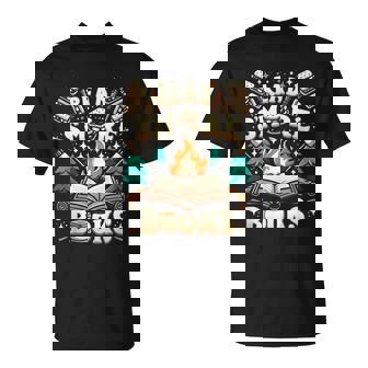 Read More Books Camping Outdoors Travel Campfire Smores T-Shirt - Seseable