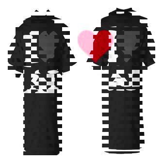 Red Heart I Love Ai Tシャツ - Kawaiitshirt