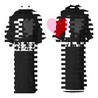 Red Heart I Love Billie T-Shirt - Monsterry