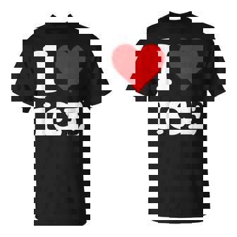 Red Heart I Love Ice T-Shirt - Thegiftio