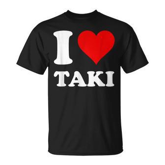 Red Heart I Love Taki T-Shirt - Thegiftio UK