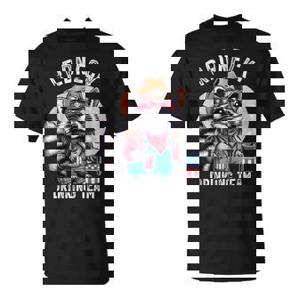 Redneck Raccoon Mullet White Trash Party Attire Hillbilly T-Shirt | Mazezy