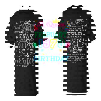 Reinas Nacen En Febrero De 1979 Feliz Cumpleaños Para Mí Fiesta In Mangas Camiseta unisex - Regaloses