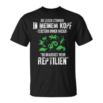 Reptil Terrarianer Herpetologe Herpetologie Mehr Reptilien T-Shirt - Geschenkecke