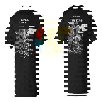 Respectezos Aînés Gaming Control Retro Gamer T-Shirt - Cadeauxyz