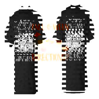 Retro Are You Fall O Ween Directions Teacher Halloween Ghost T-Shirt | Seseable FR