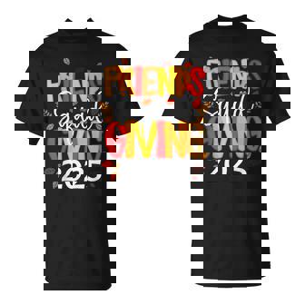 Retro Friendsgiving Squad 2025 Thanksgiving Group Fall T-Shirt | Mazezy