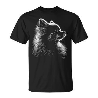 Retro Pomeranian Silhouette Graphic Pomeranian Dog Owner T-Shirt - Thegiftio