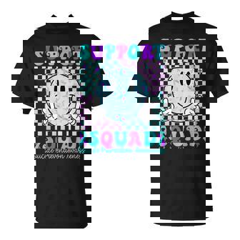 Retro Teal And Purple Ribbon Suicide Prevention Awareness T-Shirt - Monsterry