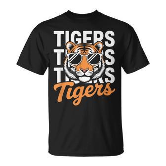 Retro Tigers Inspirational Athletic Name Tigers T-Shirt - Monsterry