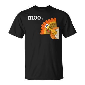 Retro Turkey Moo Thanksgiving T-Shirt - Thegiftio UK