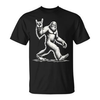 Retro Vintage Bigfoot Silhouette Sasquatch Rock 'N Roll T-Shirt - Thegiftio UK