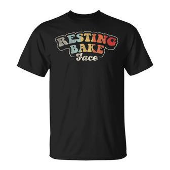 Retro Vintage Resting Bake Face Baking Cookie Baker T-Shirt - Thegiftio