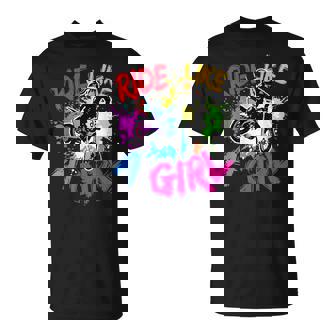 Ride Like A Girl Motocross Lover Dirt Bike Biker T-Shirt | Mazezy