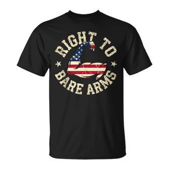Right To Bare Arms Gym Exercise Fitness For Women T-Shirt - Monsterry