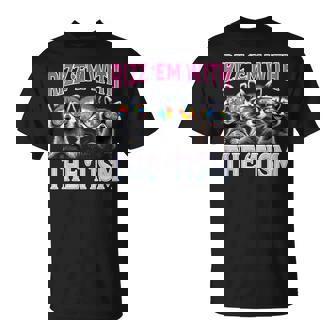 Rizz Em With The Tism Autism Autistic Raccoons T-Shirt | Mazezy