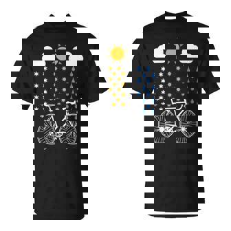 Road Bike Cyclist All Weather Cycling Racing Rain Sun Snow T-Shirt | Mazezy