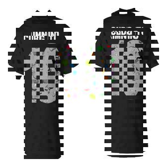 Rock Climber 10th Birthday 10 Year Old Climbing Into Ten T-Shirt | Mazezy