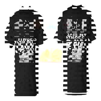 Rock Paper Scissors Nothing Beats Reading T-Shirt | Mazezy