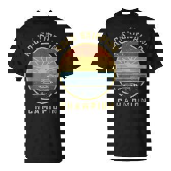 Rock Skipping Stone Skipping Summer Lake Outdoors T-Shirt | Mazezy