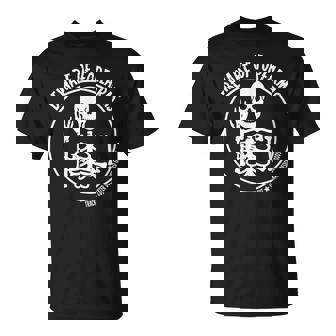 Roller Derby Beware Of Forearms Halloween Skeleton T-Shirt | Mazezy