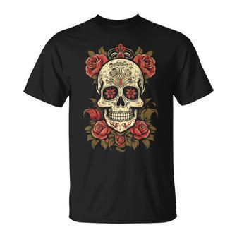 Roses Rock And Roll -Quelette T-Shirt - Cadeauxyz