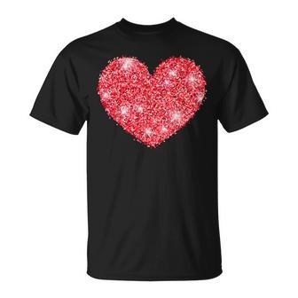 Rotes Herzalentinstag Liebe Für Damen & Herren T-Shirt - Geschenkecke