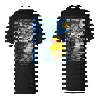 Rubber Duck Duckie Ducky Van Gogh Style Starry Night T-Shirt | Seseable CA