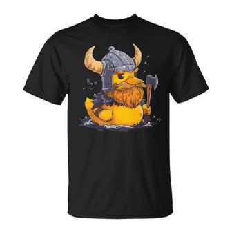 Rubber Duck Viking Duck Rubber Duckling Viking Helmet T-Shirt - Thegiftio UK