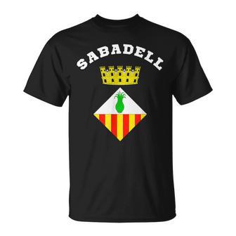 Sabadell Escudo De Armas Bandera De Orgullo Nacional Regalo Camiseta unisex - Regaloses