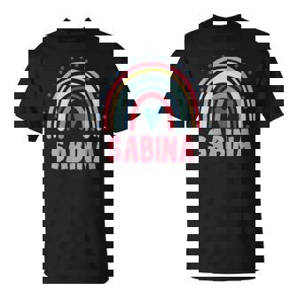 Sabina Nombre Personalizado Myth Legend Rosa Fiesta De Cumpleaños Cuello Camiseta unisex - Regaloses