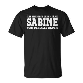 Sabine Lustigesorname Frauen Namenpruchabine T-Shirt - Geschenkecke