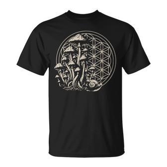 Sacred Geometry Mushroom Mathematicians Spiritual Nature T-Shirt | Seseable CA