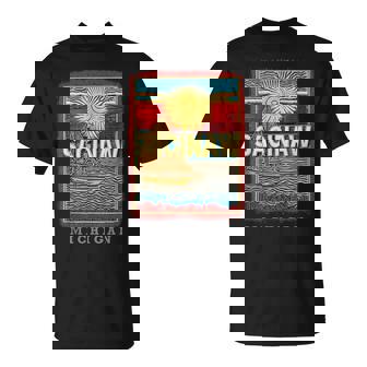 Saginaw Michigan Mi Riverside Charm Sd915 T-Shirt - Thegiftio