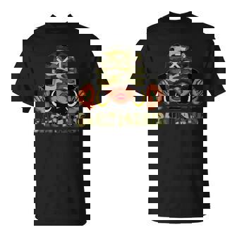 Sagittarius Queen Black Woman With Cap Camo Afro Girl Zodiac T-Shirt - Thegiftio