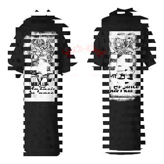 San Francisco Retro Baseball Messy Bun Girl Met At Game Day T-Shirt - Thegiftio