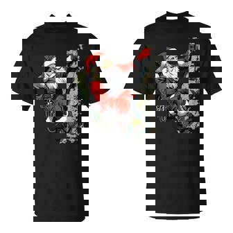 Santa Rock Climbing Christmas Xmas Bouldering T-Shirt | Mazezy