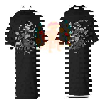 Sasquatch Mushroom Mycophile Bigfoot Foraging T-Shirt | Mazezy