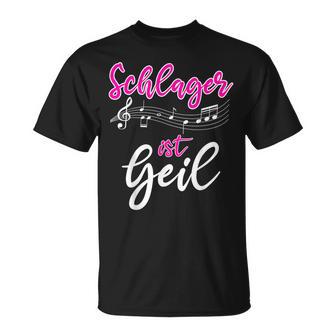 Schlager Chlager Ist Geilpruchchlagermusik T-Shirt - Geschenkecke
