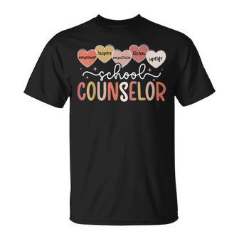 School Counselor Appreciation School Counseling Hearts T-Shirt - Thegiftio UK