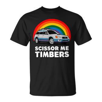 Scissor Me Timbers Car Meme Station Wagon Off Road T-Shirt - Thegiftio UK