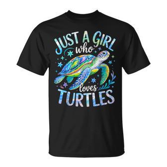 Sea Turtle Cute Just A Girl Who Loves Turtles T-Shirt | Seseable UK