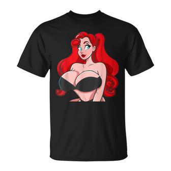 Sensuelle Rousse Plantureuse Lady T-Shirt - Cadeauxyz