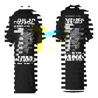 Seven Nado Warning Tornado Storm 7Th Birthday Party T-Shirt - Monsterry