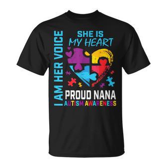 She Is My Heart Autism Awareness Granddaughter Proud Nana T-Shirt - Thegiftio UK