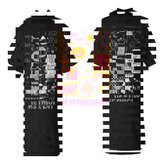 Shine With The Light Of Jesus Christian Halloween Pumpkin T-Shirt - Monsterry