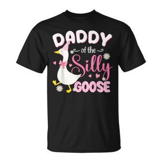 Silly Daddy Goose Daddy 1St Birthday Family Matching Party T-Shirt - Thegiftio