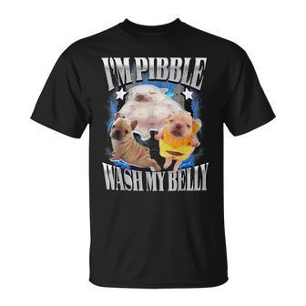 Silly Meme Pibble Meme Wash My Belly Clean My Belly Meme T-Shirt - Thegiftio UK