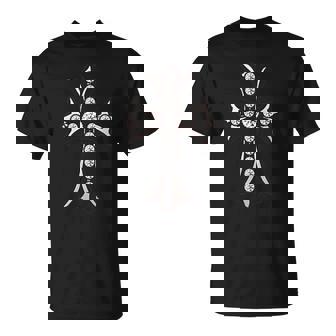 The Silver Cross Pave Diamond T-Shirt | Mazezy